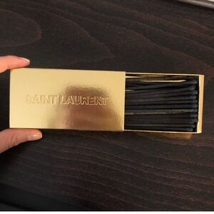 New Saint Laurent Gold Matchbox with Black Matches FIRE on side Limited Release